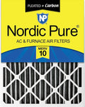 Nordic Pure 16x20x4 Furnace Air Filters MERV 10 Pleated + Carbon 1 Pack by NordicPure