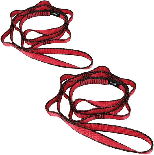 FOSER 2pcs Daisy Chains, Yoga Hammock Extension Strap, Adjustable Nylon Strap Fitness Pilates and Exercise Extend Strap-FlexoryFit