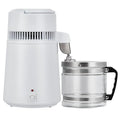 4L Water Distiller,Household Stainless Steel Distilled Water Purifier,Countertop Distilled Water Maker,4 Litre Distilled Water Machine for Home.White Glass Bottle