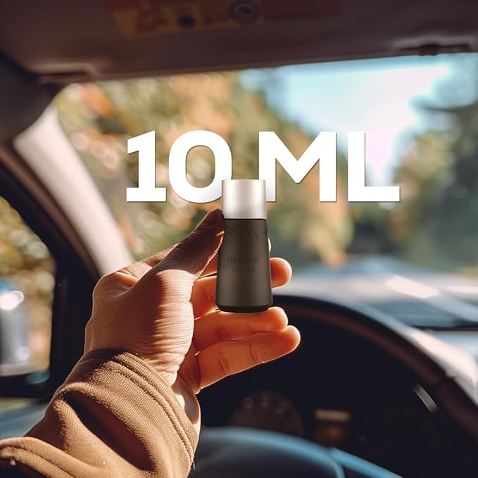 Combo Pack - Dr Scent Car Diffuser Fragrance Machine (Black) with Portable Aroma (10ml) (Event)