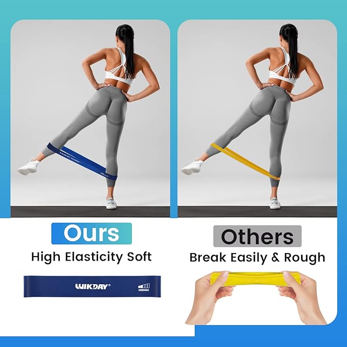 Exercise Resistance Bands with Handles for Working Out, 150/200/250/300 lbs Workout Bands Set with Door Anchor for Physical Therapy, Yoga, Pilates-FlexoryFit