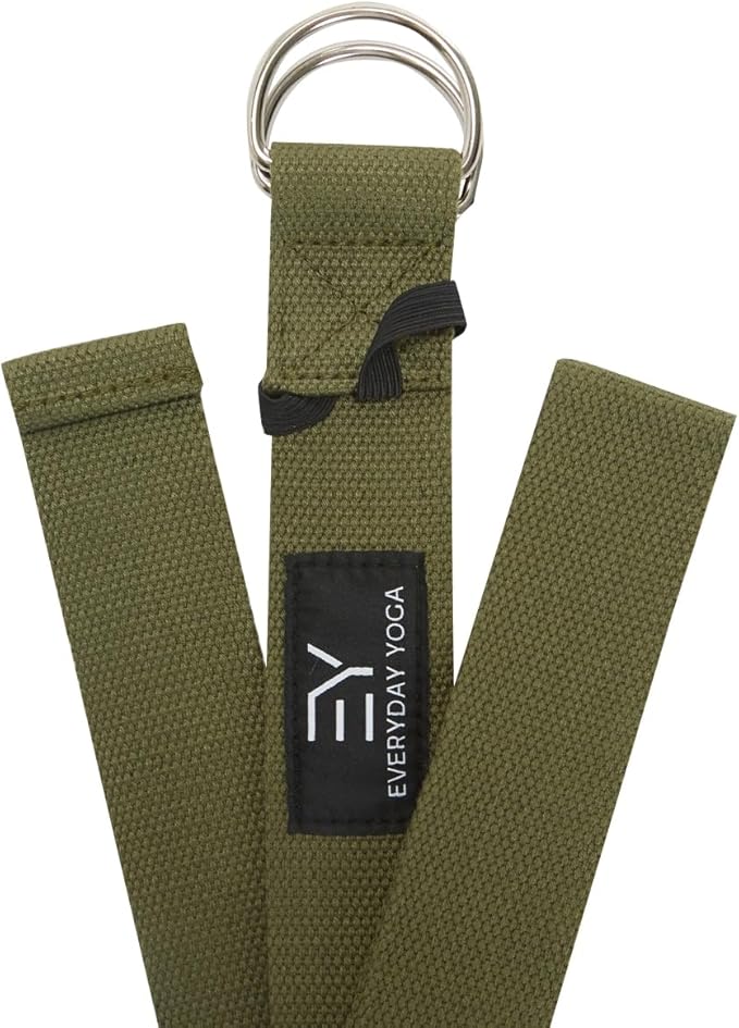 Everyday Yoga Super Strong Strap with Metal D-ring Buckle - Improve Flexibility, Stretching, and Physical Therapy Fitness.-FlexoryFit