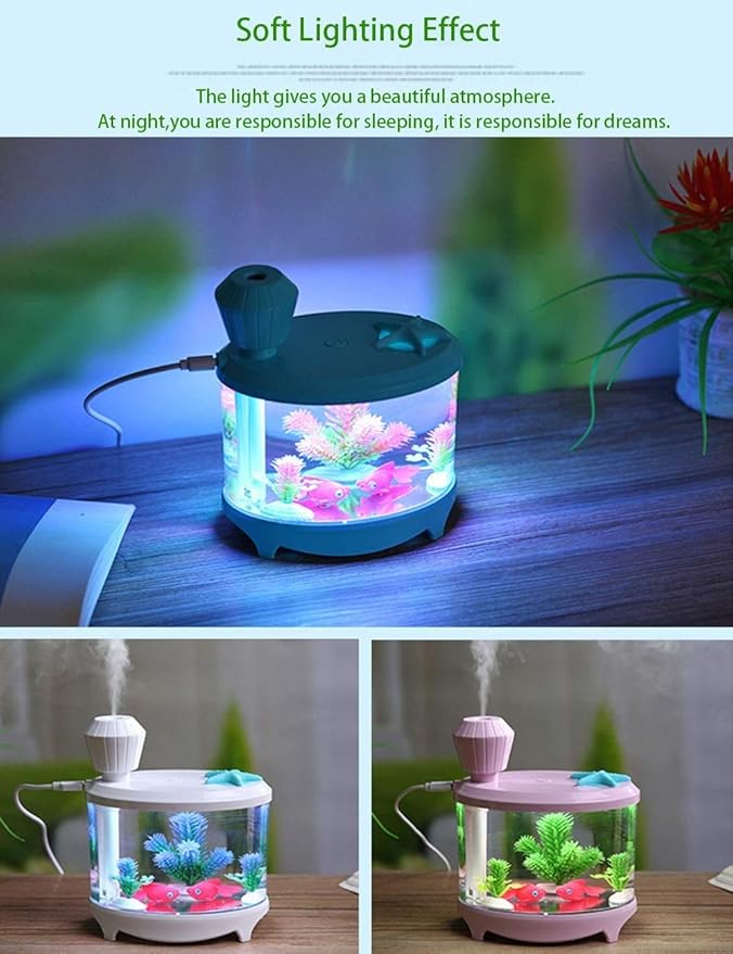 Portable Mini Humidifier, 460ml Cool Mist Small Humidifier, USB Quiet Operation Desktop Humidifiers for Baby Bedroom Travel Office Home, 2 Mist Modes (White)