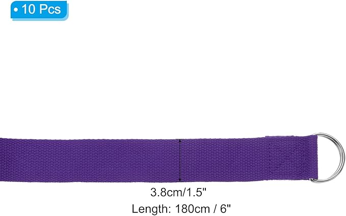 PATIKIL Yoga Strap for Stretching, Cotton Yoga Belt with Adjustable Metal D-Ring Buckle Stretch Band for Fitness Pilates-FlexoryFit
