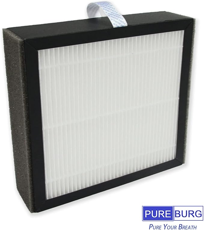 PUREBURG Replacement Filter Compatible with Afloia Q10 Air Purifier & Dehumidifier 2-in-1, 3-Pack H13 HEPA Activated Carbon 2-in-1 3-Stage Filtration Air Clean