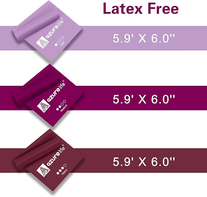 Resistance Bands,Professional Long Non-Latex Elastic Stretch Bands,Exercise Bands for Physical Therapy, Yoga, Pilates, Rehab, at-Home or The Gym Workouts, Strength Training-FlexoryFit