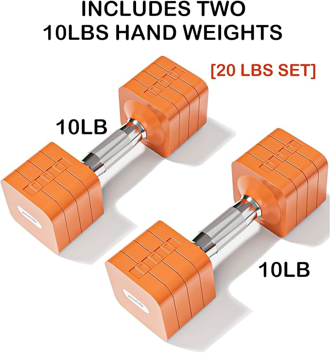 15LB 20LB 50LB Adjustable Dumbbell Set Free Weights Dumbbells Set for Women Men Hand Weights Sets Adjust Dumbbell Weight Sets for Home Gym Exercise Workout Strength Training Equipments-FlexoryFit