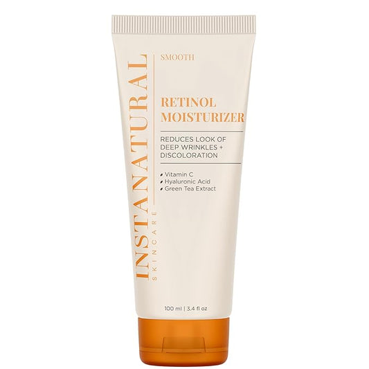 InstaNatural Retinol Moisturizer Nighttime Face Moisturizing Cream, Brightens and Reduces Signs of Aging, Wrinkles, Lines and Discoloration, with Vitamin C and Hyaluronic Acid, 3.4 Fl Oz-FlexoryFit