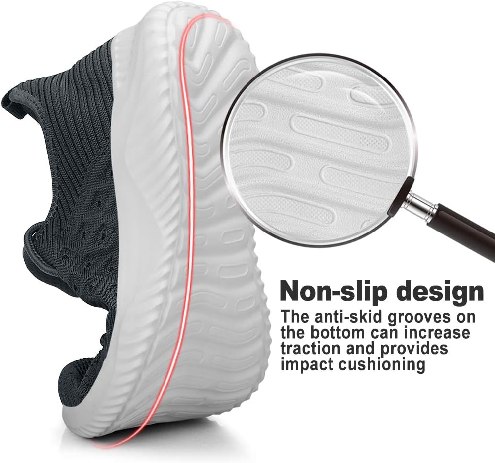 Feethit Mens Slip On Walking Shoes Lightweight Breathable Non Slip Running Shoes Comfortable Fashion Sneakers for Men