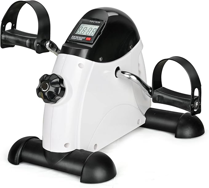 Under Desk Bike Pedal Exerciser Portable Home Exercise Bike Pedal Exerciser Foot Peddler Portable Therapy Bicycle Leg Peddler Portable Mini Cycle Bike for Hands Arm Trainer-FlexoryFit