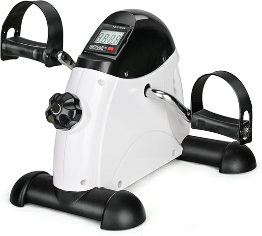 Under Desk Bike Pedal Exerciser Portable Home Exercise Bike Pedal Exerciser Foot Peddler Portable Therapy Bicycle Leg Peddler Portable Mini Cycle Bike for Hands Arm Trainer-FlexoryFit