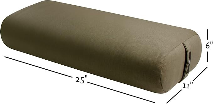 Hugger Mugger Standard Yoga Bolster - Firm, Supportive, Handmade, Durable-FlexoryFit