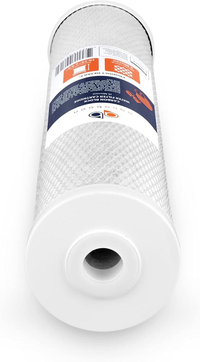 Aquaboon Carbon Water Filter Replacement - 5 Micron Water Filter 20 x 4.5 inch - Whole House CTO Carbon Block Water Filter Cartridge Compatible with FC25B, EPM-20BB, CB-BB-20, 155783-43, 4 Pack