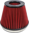 Kyostar 6 Inch (152mm) Neck High Flow Inlet Cold Air Intake Cone Replacement Dry Air Filter Red