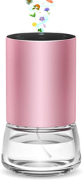 Waterless Essential Oil Diffuser 100ML Large Capacity Battery Operated Cordless Aromatherapy Diffuser with Timing & 3 Mist Levels car Diffuser 7 Colour Led Lights (Pink)