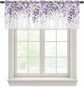 Eucalyptus Leaves Sheer Valance Curtains by Houseown