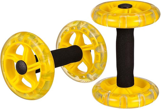 Kisangel Exercise Roller Weight Loss Equipment Exercise Abdominal Roller Ab Exercise Roller Hand Weights Dumbbell Yellow Fitness Exercise Device Fitness Wheel Wire Wheel-FlexoryFit