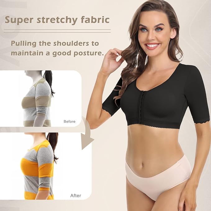 JOYSHAPER Upper Arm Shapers for Women Compression Sleeves Shapewear Crop Top Slimming Arm Slimmer Vest-FlexoryFit