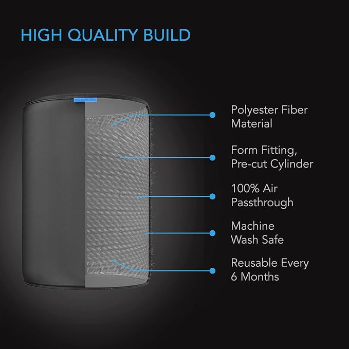 AC Infinity Pre-Filter Cloth 10”, Replacement Inline Filter Sleeve 2-Pack - Image 3
