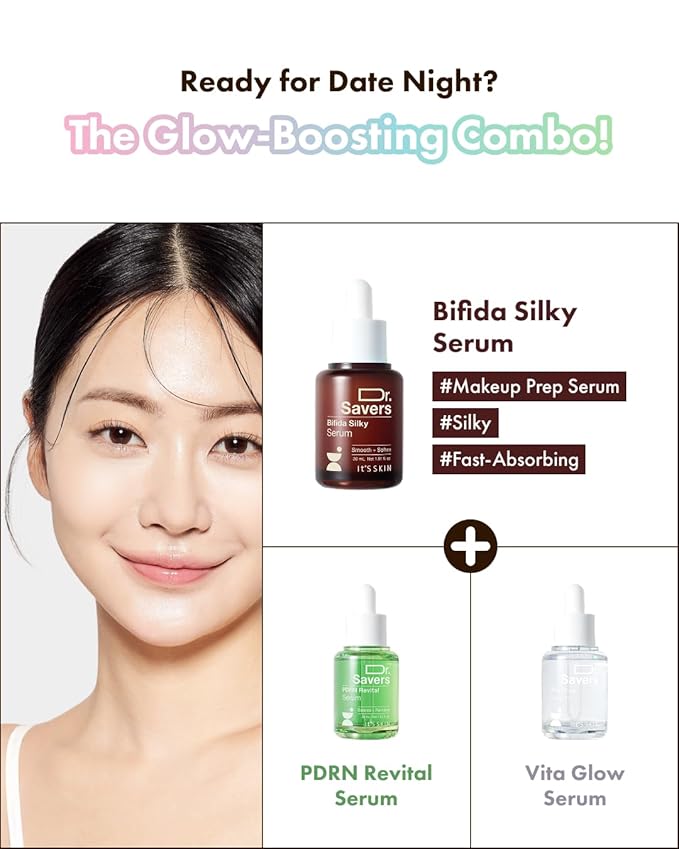 IT’S SKIN Dr.Savers Bifida Silky Serum 1.01 fl.oz, Skin Barrier Repair Serum, Bifida Complex, Multi Peptide Ampoule, Smooth Texture, Supple Moisturizer for Sensitive or Dry Skin, Korean Skincare-FlexoryFit