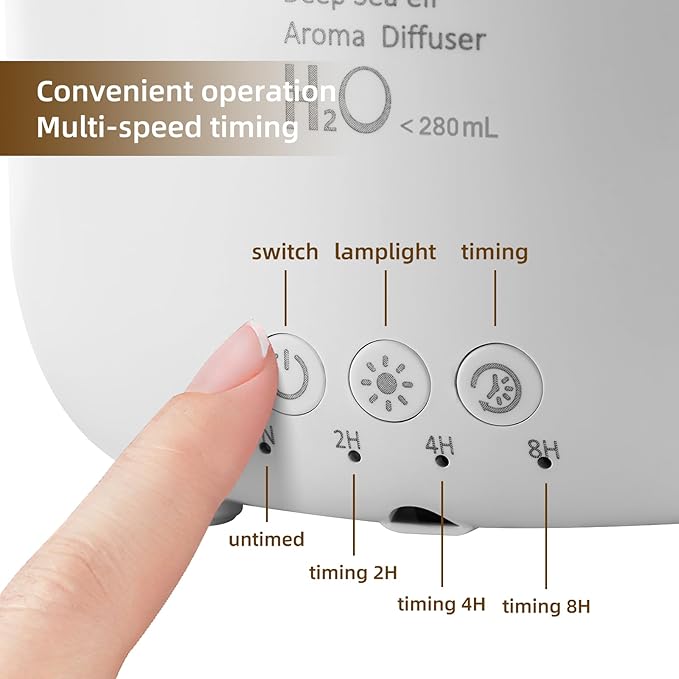 Jellyfish Diffuser 280ml, Cute humidifier, with Remote Control Timer, 7 Color LED Night Light, Essential oiluser Suitable for Home Office, Hotel spa Yoga Room, auto Shut-Off