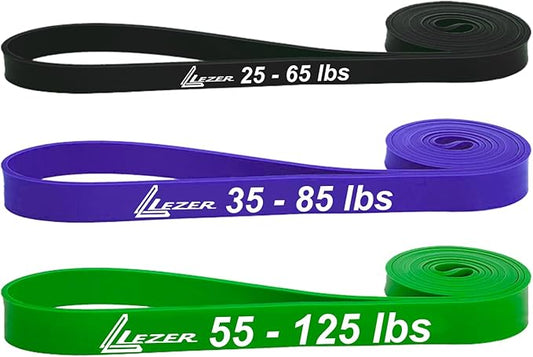 LEZER Resistance Bands - Pull Up Bands for Home Gym Fitness, Stretching, Physical Therapy & Training - Includes Instruction-FlexoryFit