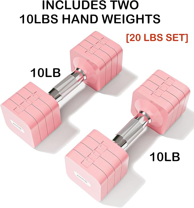 15LB 20LB 50LB Adjustable Dumbbell Set Free Weights Dumbbells Set for Women Men Hand Weights Sets Adjust Dumbbell Weight Sets for Home Gym Exercise Workout Strength Training Equipments-FlexoryFit