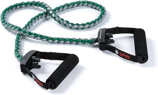 SPRI Braided Xertube Resistance Bands – Premium Exercise Band for Men & Women – Workout Equipment for Home Gym Fitness Training – Comfort Grip for Strength, Weights, and Resistance-FlexoryFit