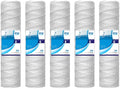 IPW Industries Inc. | 5-Pack 5-Micron String Wound Sediment Filter - Whole House Water Filter Cartridge Replacements for Campbell 1SS (9-34" x 2.5")