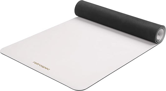 Retrospec Laguna 5mm Yoga Mat - Fitness Mat for Women, Men & Children, Slip-Resistant and Moisture Absorbing Exercise Mat for Home, Pilates, Yoga and Floor Workouts-FlexoryFit