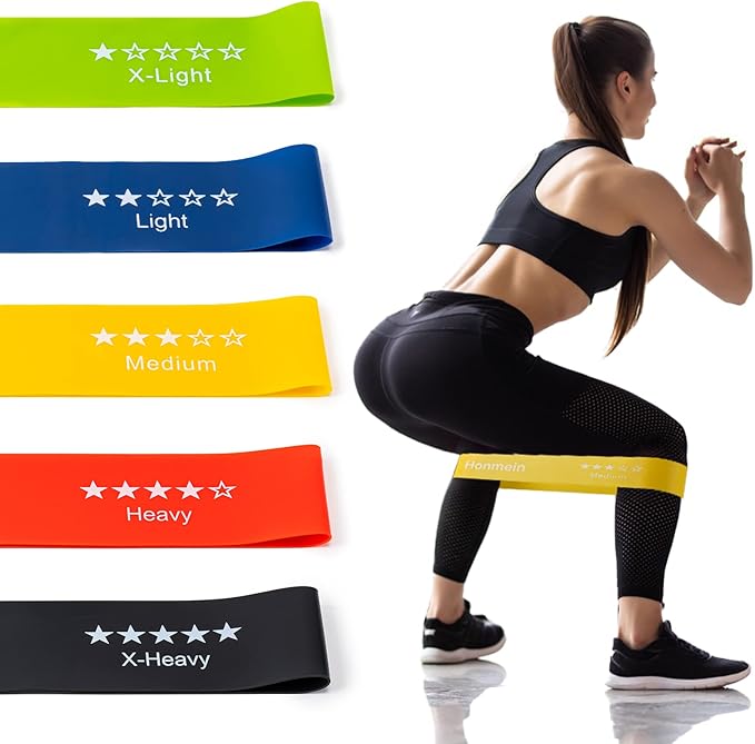 Resistance Bands for Working Out, Exercise Bands with 5 Resistance Levels Fit for Home Fitness, Strength Training, Natural Latex Resistance Band Include Instruction Guide and Carry Bag-FlexoryFit