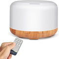 500ml Premium Essential Oil Diffuser with Remote Control. Ultrasonic Aromatherapy Humidifier Vaporizer. 7 Colors Lights. Comes with Timer & Auto-Off for Home & Office (Wood)