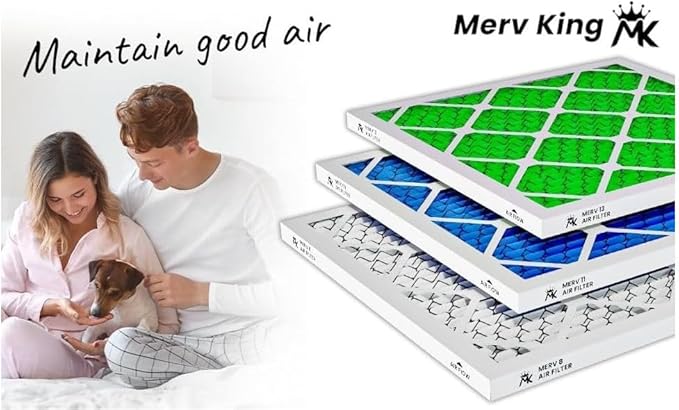 MervKing 16x25x4 Air Filter Actual Size: 15.88" x 24.88" x 4.31" MERV 13 MPR 1500-1900 | MADE IN USA | 4-Pack | Pleated HVAC AC Furnace Replacement