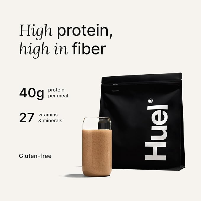 Huel Black Edition | Salted Caramel 40g Vegan Protein Powder | Nutritionally Complete Meal | 27 Vitamins and Minerals, Gluten Free | 17 Servings | Scoop not included to reduce plastic-FlexoryFit