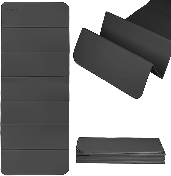 Foldable Yoga Mat - 10mm Extra Thick, 75"26" Non-Slip Exercise Fitness Mat | SGS Eco-Certified, Portable for Yoga/Pilates/Studio/Home Workout-FlexoryFit