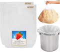 Brew Bag Cheesecloth Cheese Cloths for Straining Reusable Cheese Cloth Bags Large 2Pack 26"x22"Fine Mesh Strainer Bag for Brewing Hops Grains Fruit Cider Apple Grape Wine Beer Nut Milk Making (large)