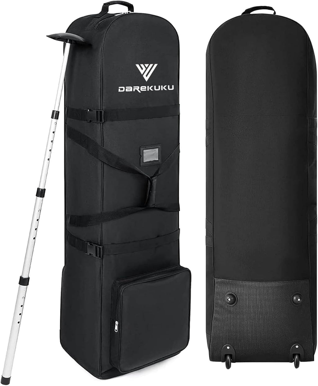 Golf Travel Bags for Airlines with Adjustable Support Rod and Detachable Shoulder Straps, Soft Foldable Golf Club Travel Covers, 900D Heavy Duty Oxford
