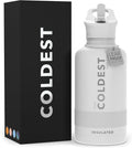 Coldest Insulated Water Bottle with Straw Lid - Stainless Steel Metal Insulated Bottle for Men & Women (Epic White, 64 oz)