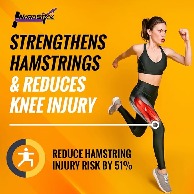 NordStick Nordic Hamstring Curl Strap - Original Nord Stick Exercise Set for Home and Travel - 5 Second Set Up-FlexoryFit