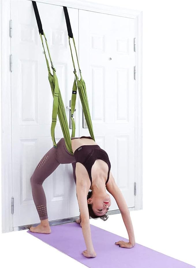 Yoga Fitness Stretching Strap, Adjustable Leg Stretcher Back Bend Assist Trainer, Improve Leg Waist Back Flexibility Home Gym Equipment for Rehab Pilates Ballet Cheerleading Splits Gymnastics-FlexoryFit