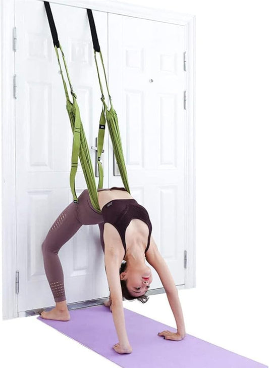 Yoga Fitness Stretching Strap, Adjustable Leg Stretcher Back Bend Assist Trainer, Improve Leg Waist Back Flexibility Home Gym Equipment for Rehab Pilates Ballet Cheerleading Splits Gymnastics-FlexoryFit