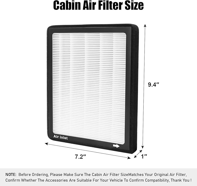 Ford Explorer, Flex, Police Interceptor Sedan, Utility, Responder Hybrid, Special Service Sedan Cabin Air Filter with Activated Carbon Particle