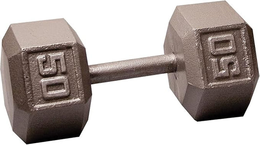 Body-Solid Cast Iron Hexagon Dumbbell, Hand Weights For Men and Women, Weight Dumbbells for Strength Training, Body Building Home Gym Training Gear-FlexoryFit