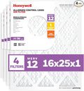 Honeywell 16x25x1 MERV 12 Electrostatic Pleated HVAC AC Furnace Air Filter | by HoneywellAirComfort