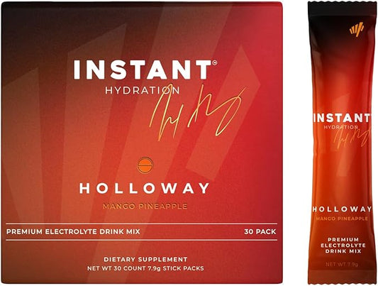Instant Hydration Electrolytes Powder Packets - Mango Pineapple Drink Mix - Zero Sugar - Keto, Vegan, Gluten-Free, Non-GMO - Boost Recovery, Brain Health, Muscle & Tissue Support- 30 Sticks-FlexoryFit