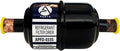 Appli Parts APFD-033S 3/8 in Liquid Line Refrigerant AC Filter Drier hvac Refrigeration 033S ODF Sweat Solder connection universal unidirectional 4-1/2 in long 1-3/4 in wide