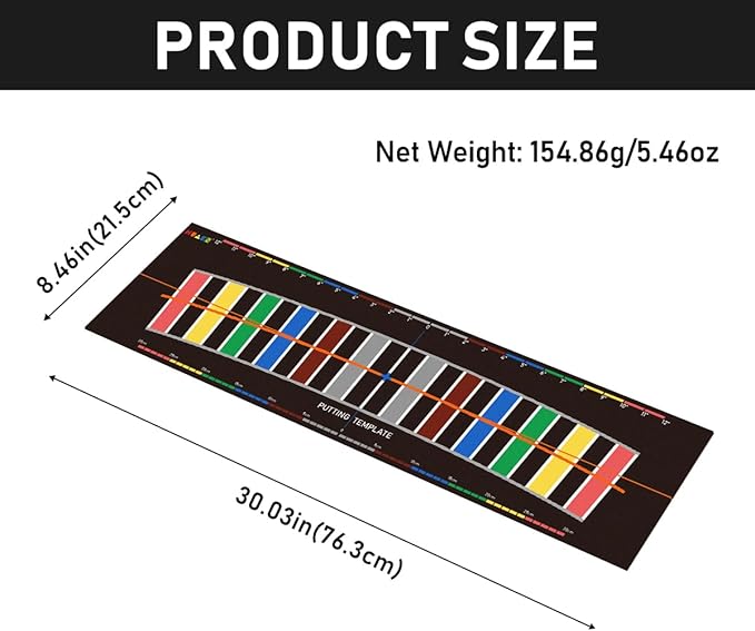 Practice Golf Putting Mat - Training Aid with Alignment Tour Aim and Putting Arc Set