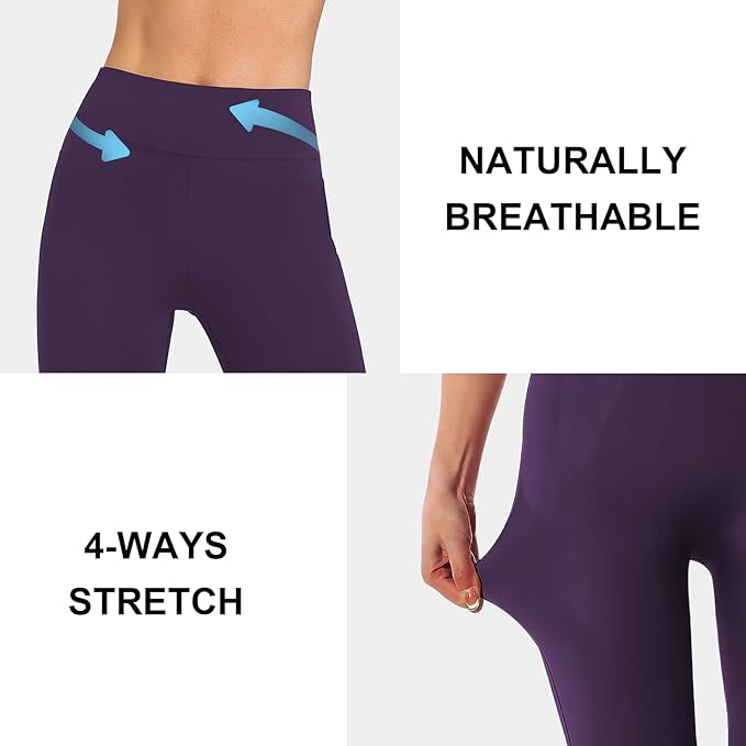 DIBAOLONG Womens High Waist Yoga Pants Cutout Ripped Tummy Control Workout Running Yoga Skinny Leggings-FlexoryFit