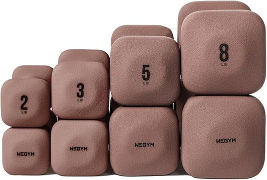 SafeGrip Dumbbells, Anti-Slip, Anti-Roll, Thick Handles, Free Weights, Square Dumbbells for Secure Workouts at Home, Weightlifting, and Personal Training-FlexoryFit