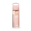 LifeStraw Go Series – BPA-Free Water Filter Bottle for Travel and Everyday use removes Bacteria, parasites and microplastics, Improves Taste, 22oz Cherry Blossom Pink